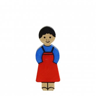 A女の子（青ｘ赤）  アルビスブランの動物積み木