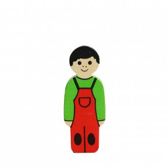 A男の子（緑ｘ赤）  アルビスブランの動物積み木
