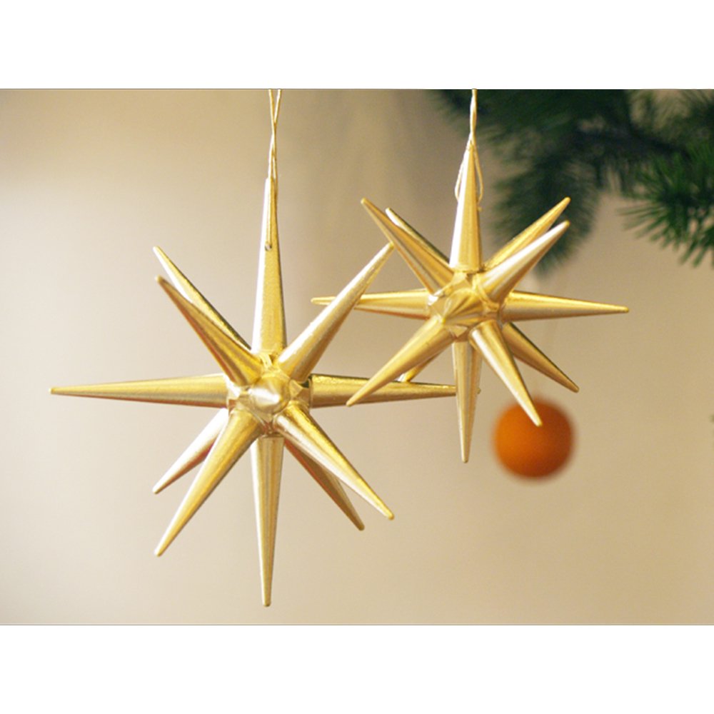 金の星 立体(小) AlbinPreissler ドイツの木製オーナメント木の 