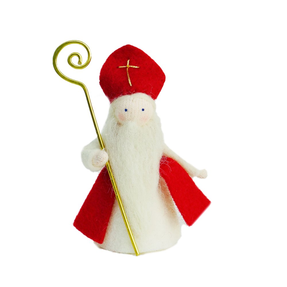 聖ニコラウス ホワイト Ambrosius Doll/fairy/アンブロシウスフェアリーの冬の妖精人形 木のおもちゃのお店りぷか