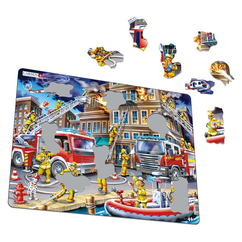 消防士 45ピース紙製 ジグソーパズル LARSEN/ラーセン社- 木の