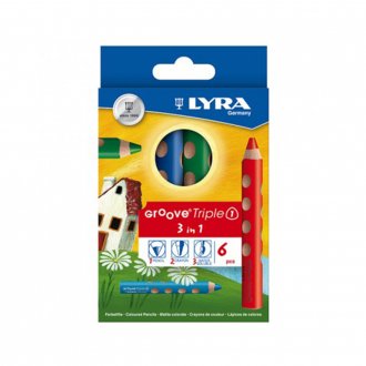 グルーヴトリプルワン ６色セット LYRA/リラ社の色鉛筆