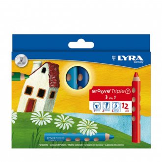 グルーヴトリプルワン 12色セット LYRA/リラ社の色鉛筆