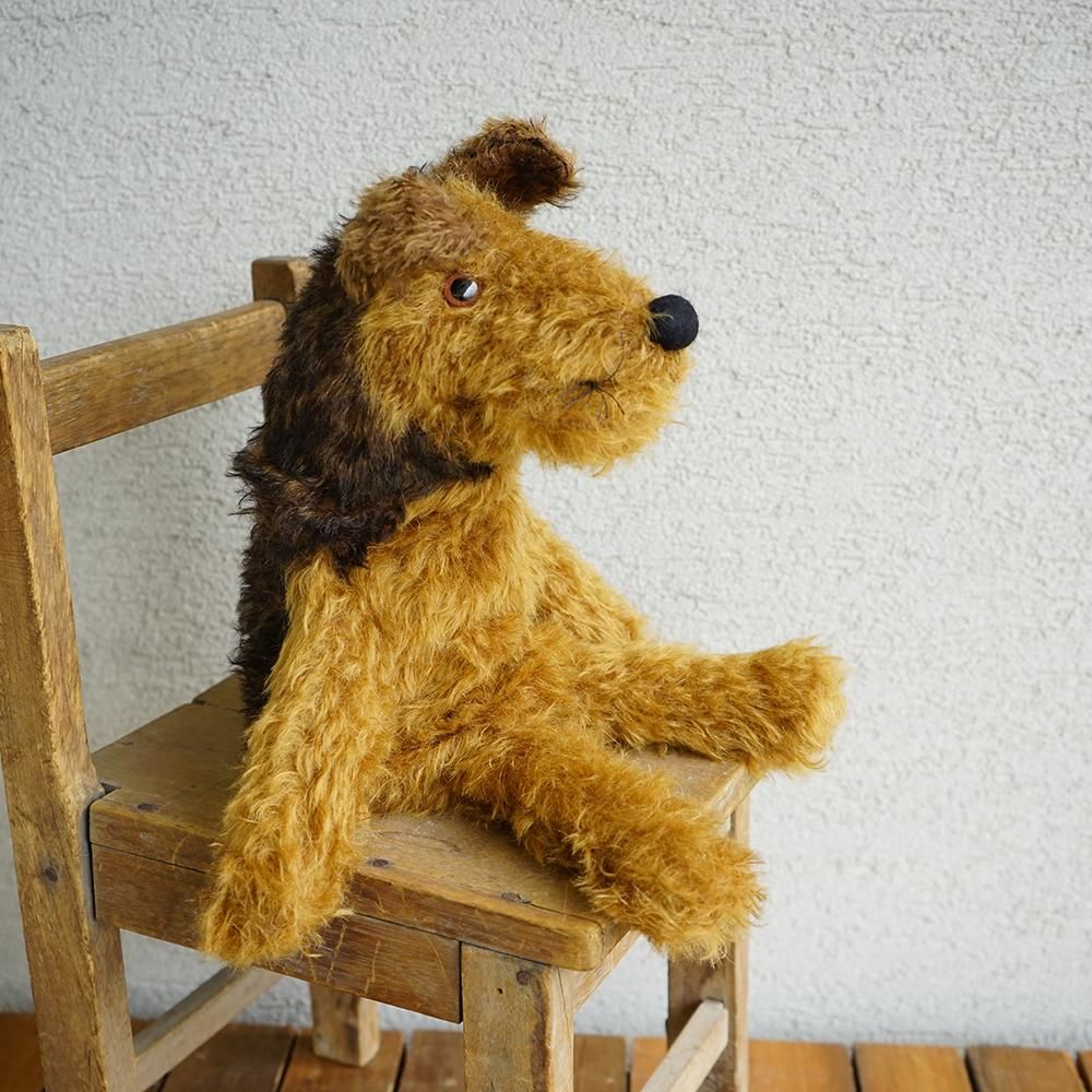 1920年代　ドイツ製　木彫り　パペット エアデールテリアのバルバロッサ ドイツBARLEBEN/バーレーベン工房の