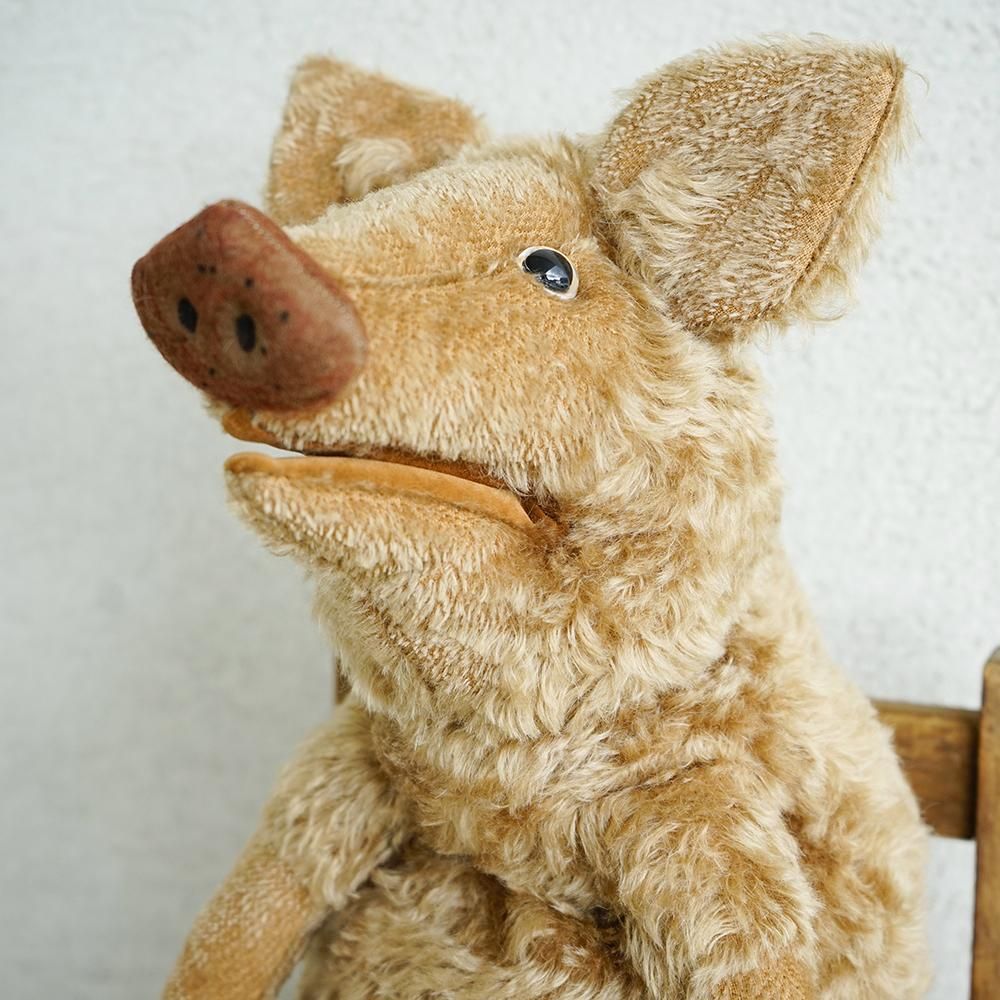 野ぶたのルーサー ドイツBARLEBEN/バーレーベン工房の動物手人形