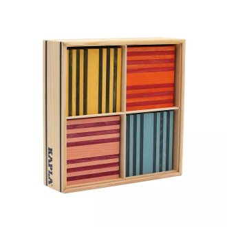 カプラオクトカラー 8色100枚入りのカラフルなKAPLA　ひとつの形でいろいろ作れる板積み木　KAPLA/カプラ