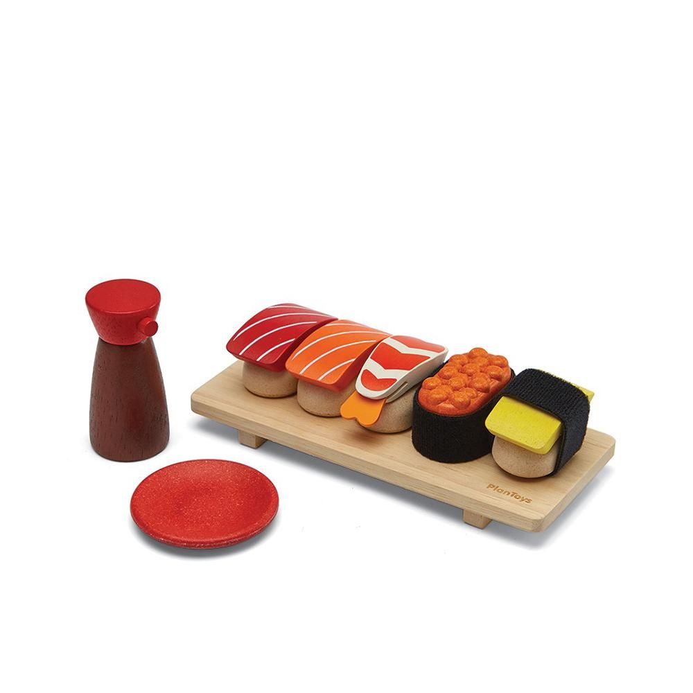 寿司おもちゃ プラスチック製 多色 すしセット PLAN TOY/プラントイのおままごと木のおもちゃ 木の