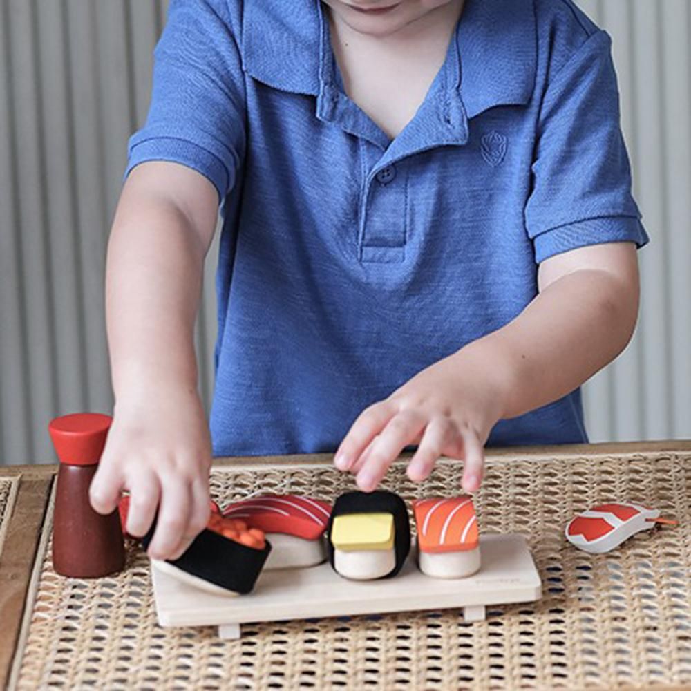 すしセット PLAN TOY/プラントイのおままごと木のおもちゃ 木の