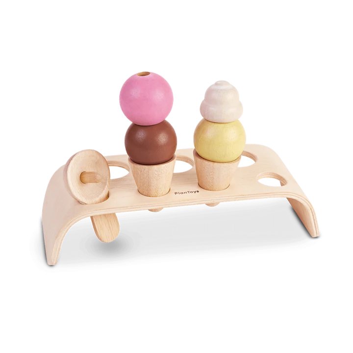 アイスクリームセット PLAN TOYS/プラントイのおままごと木のおもちゃ