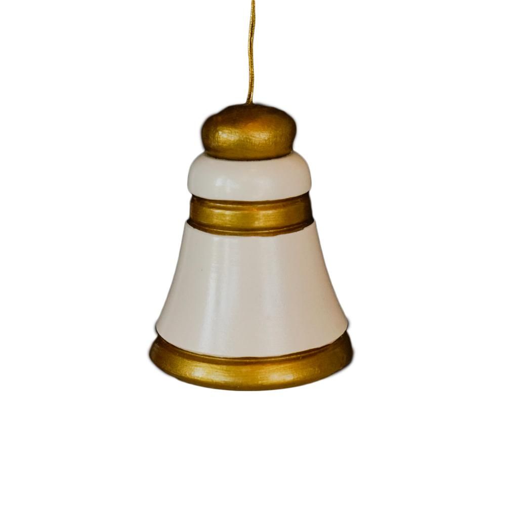 DRオーナメント・鐘ホワイト DRECHSEL/ドレクセル ドイツの木製