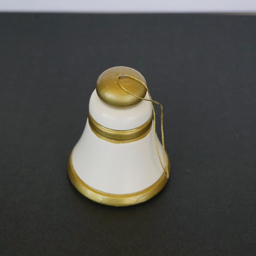 DRオーナメント・鐘ホワイト DRECHSEL/ドレクセル ドイツの木製