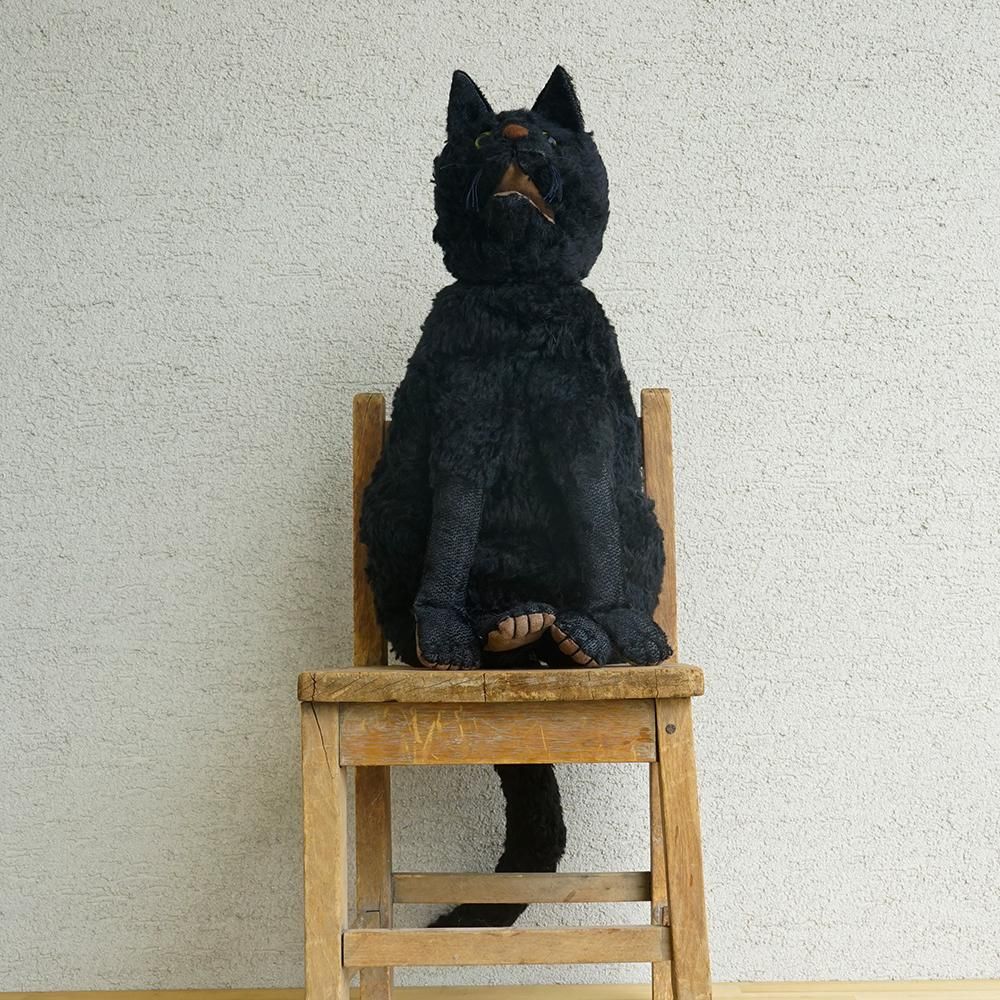 ねこのヘンリー くろ ドイツBARLEBEN/バーレーベン工房の動物手