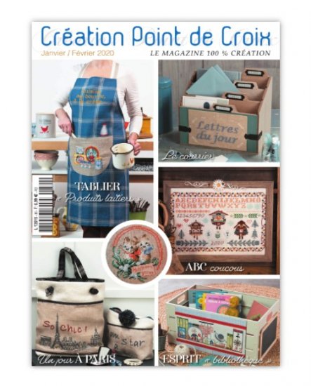 CREATION POINT DE CROIX 2020年1/2月号 クロスステッチ洋書 - Heart Art Collection