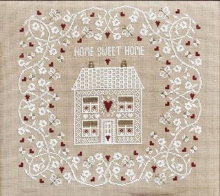 【アイーダ】Historical Sampler<br>White Home Sweet Home cross stitch<br> 