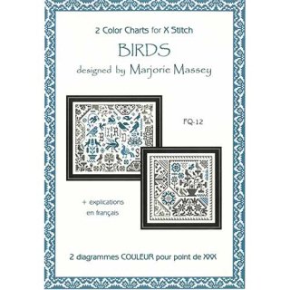 【フランス】マージョリーマッシー(Marjorie Massey)クロスステッチ図案  BIRDS図案フランス語説明書のみ