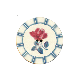 木製ボタン　 ディゴワン 薔薇 2.5cm