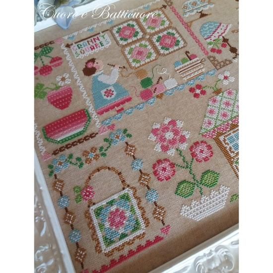 クロスステッチ図案と生地　A Sunday Afternoon OLY-K7589 オリムパスクロスステッチ刺繍キット ART GALLERY