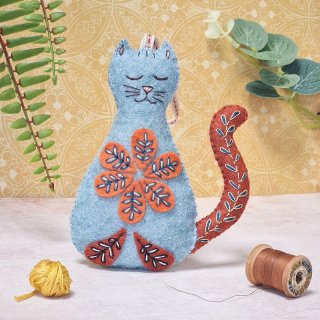 ڥꥹ CORINNE LAPIERRE(꡼̡ԥ)<br>ߥåեȼݥå<br>Folk Embroidered Cat (̱¯ɽ ǭ)<br>