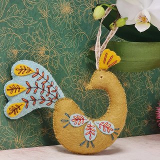 ڥꥹ CORINNE LAPIERRE(꡼̡ԥ)<br>ߥåեȼݥå<br>Folk Embroidered Peacock(̱²ɽ )<br>