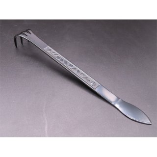 ヘラ付き熊手 パーカー／Stainless steel Bonsai rake and spatula black