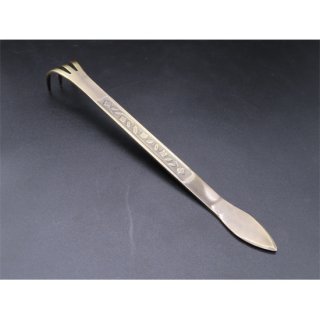 ヘラ付き熊手 ブロンズ／Stainless steel Bonsai rake and spatula bronze