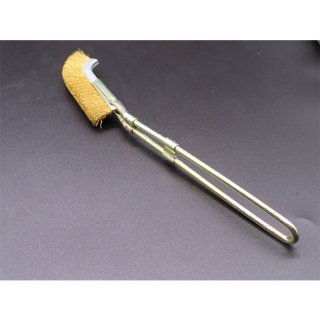 盆栽ブラシ（真鍮、Ｊ型） ／Bonsai brush brass J shape