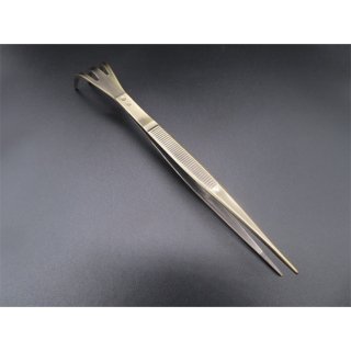 熊手付ピンセット ブロンズ／Stainless steel tweezers with rake bronze