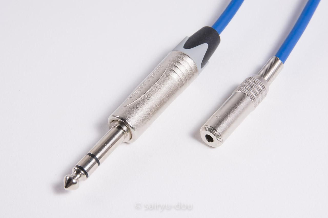ヘッドホン延長ケーブル（6.3mm ステレオプラグ＞3.5mmミニ