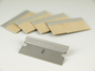 オープンリールテープ編集用ステンレス製カミソリ刃　5枚セット