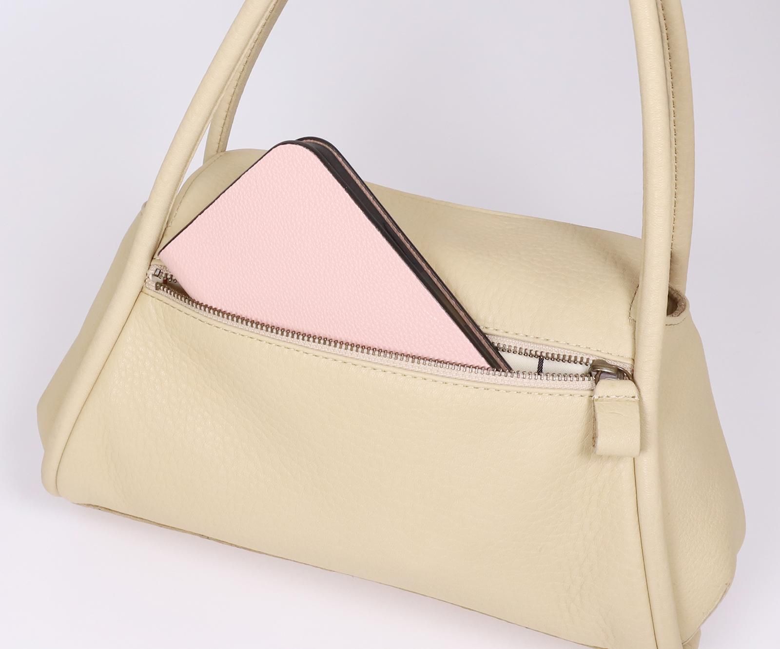 【Mulberry】ベージュ レザー ハンドバッグ フラップ付き マルベリー ミニジップドベイズウォーター レザー 2WAY