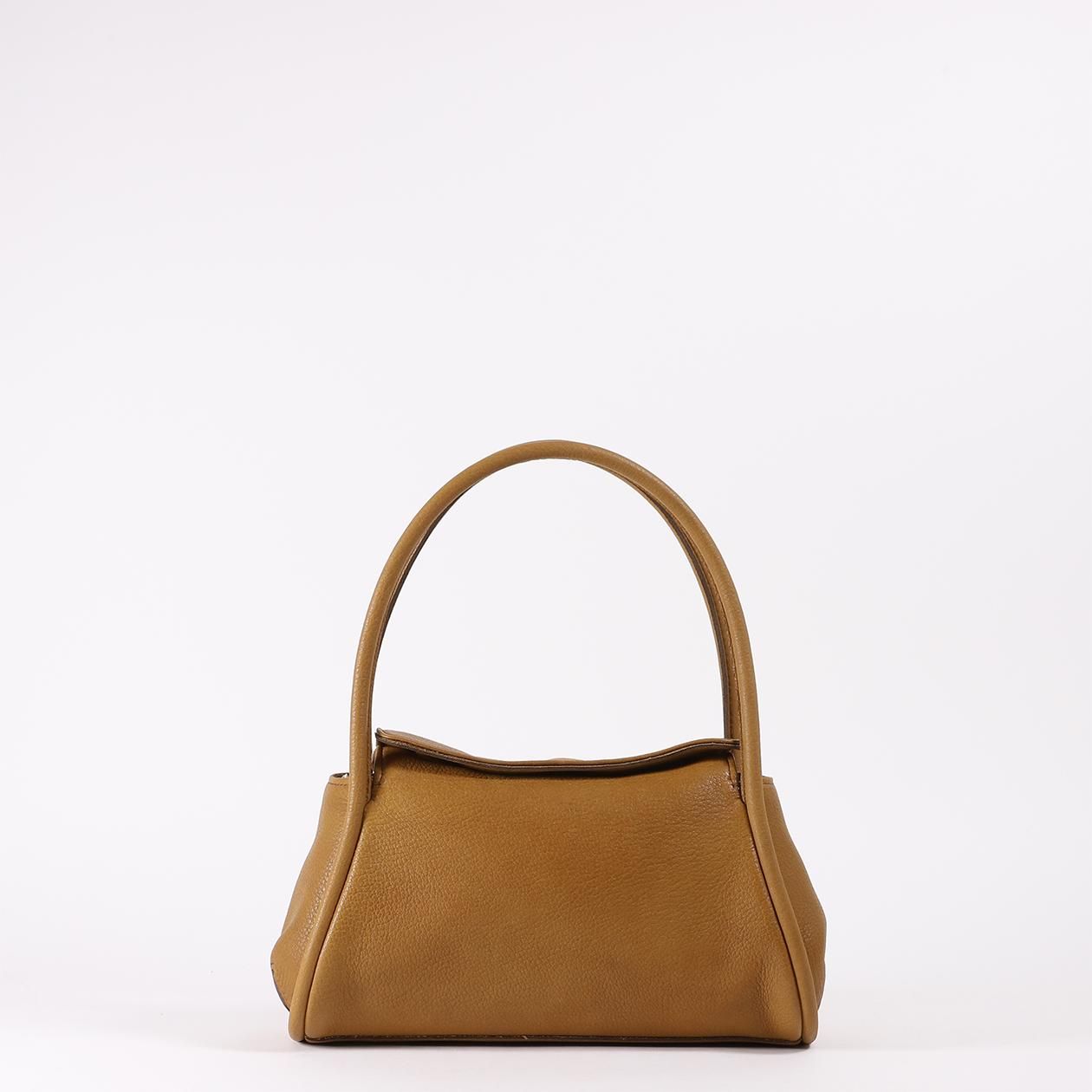 黒 レザー ハンドバッグ 木製ハンドル シュリンクレザーハンドバッグ | 5655RA/S - B.stuff online store