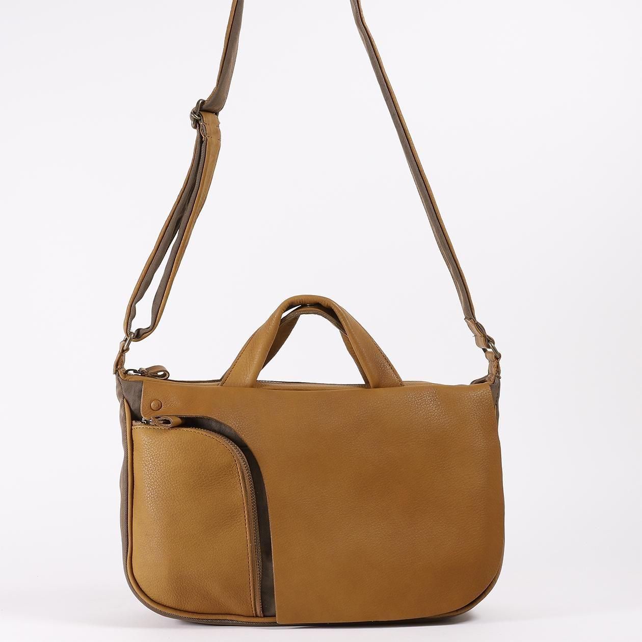 カブセ付きショルダーバッグ 本革ナイロンコンビ | 6488R/RF - B.stuff