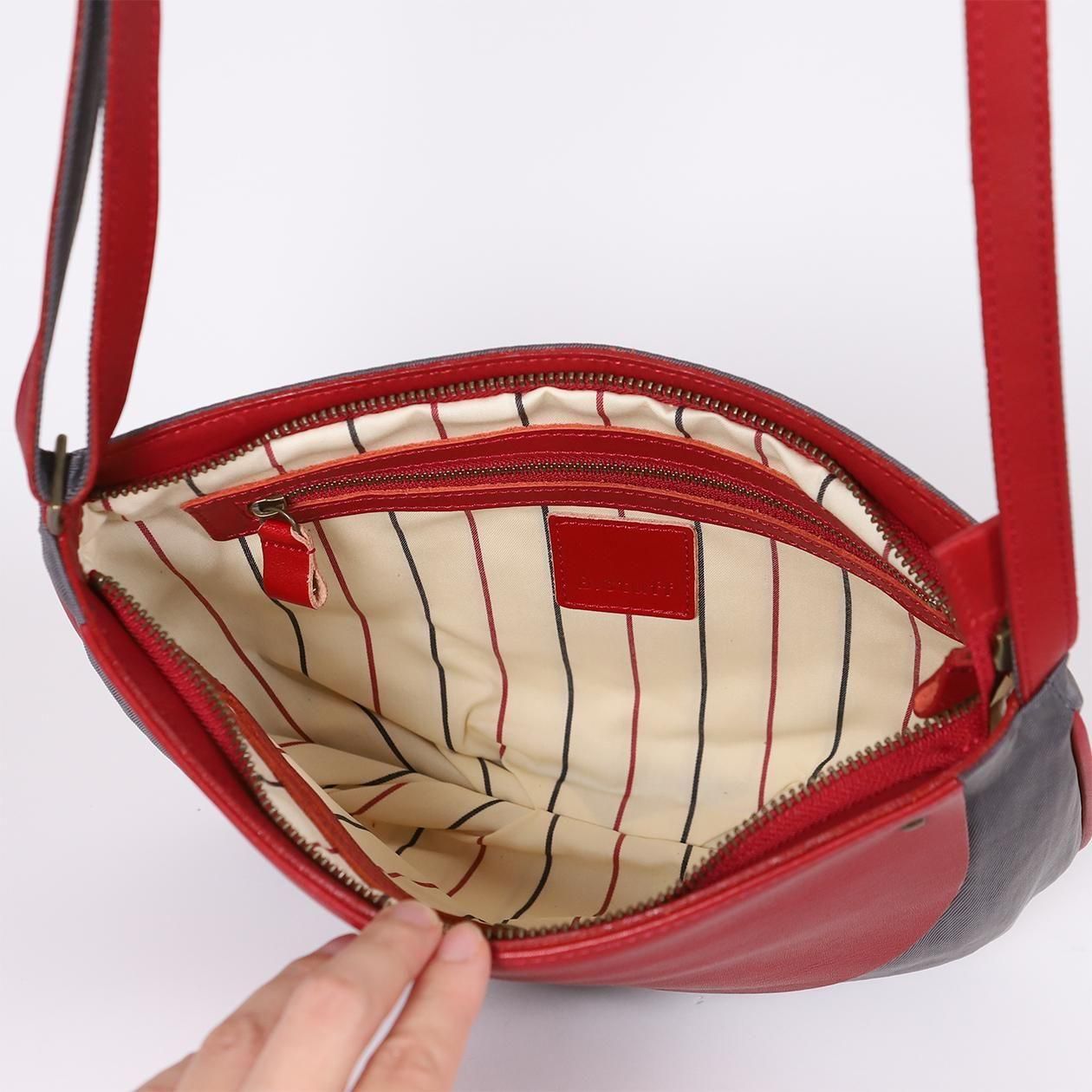 本革ナイロンコンビショルダーバッグ | 7196R - B.stuff online