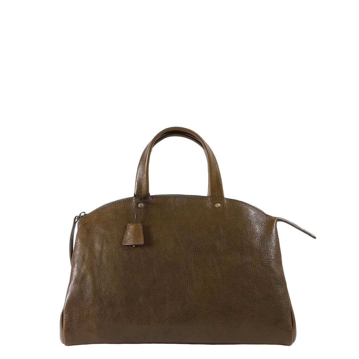 ☆XSサイズ☆黒シュリンクレザー×オリーブ裏地のミニトートバッグ本革ミリタリー ☆XSサイズ☆黒シュリンクレザー×オリーブ裏地のミニトート