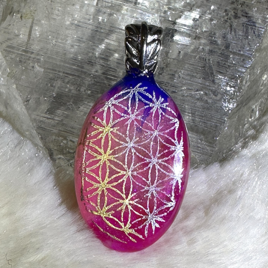 ORGONITE Space Oval Pendant 02 - オルゴナイト ヒーリング ORGONITE Space Oval Pendant 02 - オルゴナイト ヒーリング