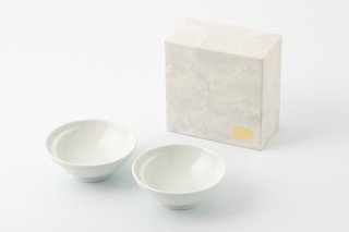 お鍋の取り皿 Cacomi -かこみ -【白磁 2枚セット】
