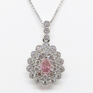 ファンシーインテンスピンクカラーのピンクダイヤモンドのペンダントネックレス　ＰＴ950