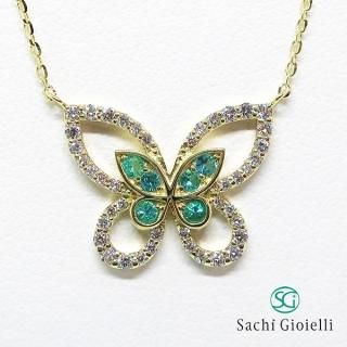 K18YG カメリア ネックレス 18K YG ステーションネックレス 薔薇