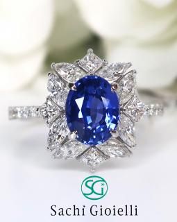1.436ct 쥬Ȥʥ֥롼եΥ󥰡PT900