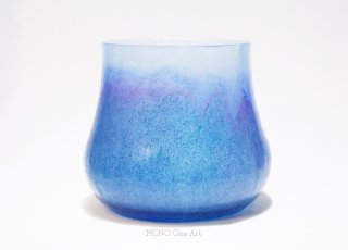 ガラスの水指-夏潮-（塗蓋付・桐箱入）|【オリジナル・一点もの | パートドヴェール茶器】