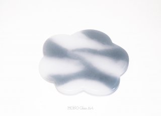 雲のケーキ皿【オリジナル・一点もの | グレーの雲形中皿】
