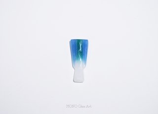 ガラス箸置き -扇 閉-04【オリジナル・一点もの | パートドヴェールガラス箸置き】