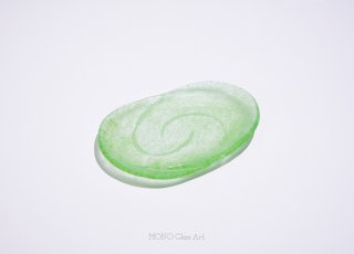 小皿 -波紋- 5【オリジナル・一点もの | 涼しげガラス皿】