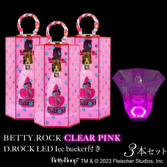 BETTY.ROCK CLEAR PINK 3本セット D.ROCK LEDアイスバケット1個 BETTY.ROCK CLEAR PINK 3本セット D.ROCK LEDアイスバケット1個
