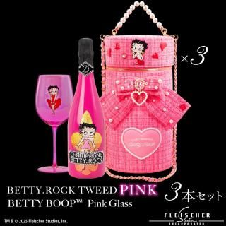 BETTY.ROCK TWEED PINK3�ܥ��å� PINK���饹3���դ�