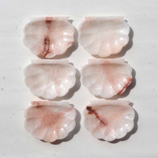 pink onyx shell plate/ A, B, C, D, E, F