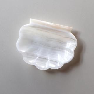 white onyx shell plate/  K