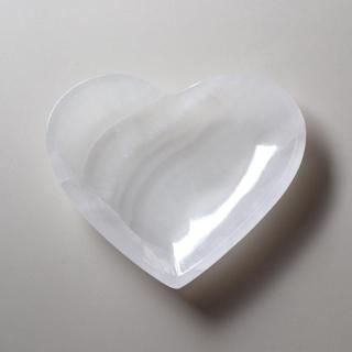 white onyx big heart bowl/  A