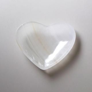 white onyx small heart bowl/  F