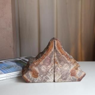 petrified wood bookend/  A